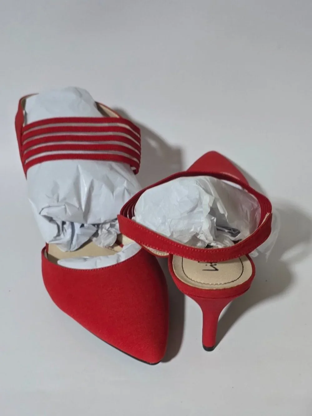 Size 11M Red Sling Back Pumps Heels (New)